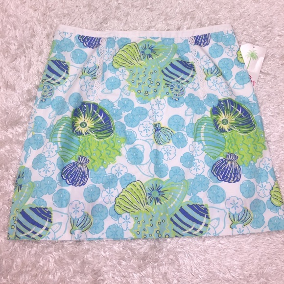 ⭐️🔻NWT Lilly Pulitzer Logan Shell Shocked Skirt - Picture 1 of 4